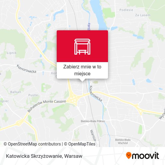 Mapa Katowicka Skrzyżowanie