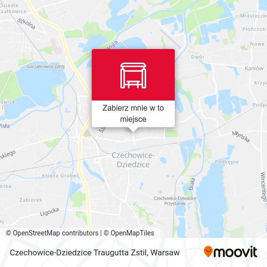 Mapa Czechowice-Dziedzice Traugutta Zstil