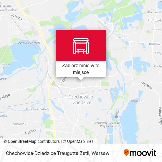 Mapa Chechowice-Dziedzice Traugutta Zstil