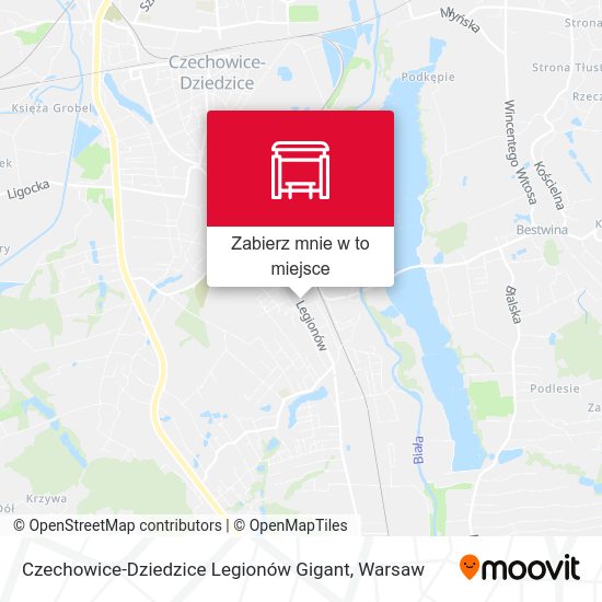 Mapa Czechowice-Dziedzice Legionów Gigant