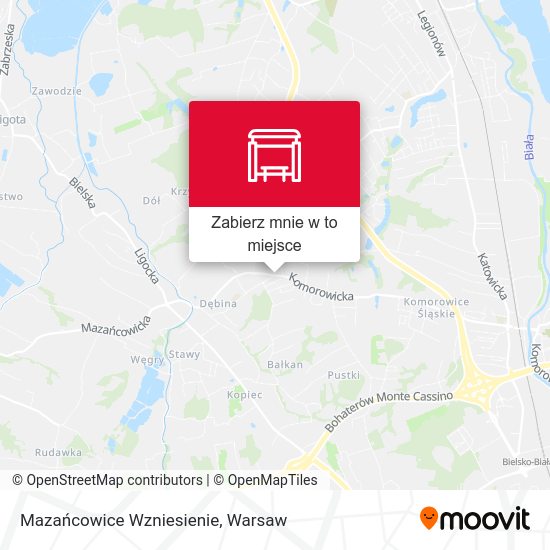 Mapa Mazańcowice Wzniesienie