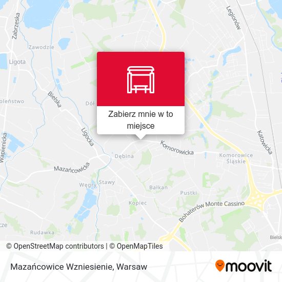 Mapa Mazańcowice Wzniesienie