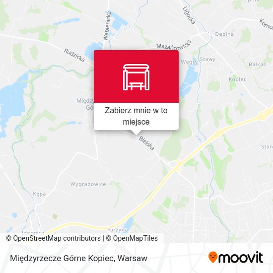 Mapa Międzyrzecze Górne Kopiec