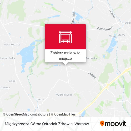 Mapa Międzyrzecze Górne Ośrodek Zdrowia