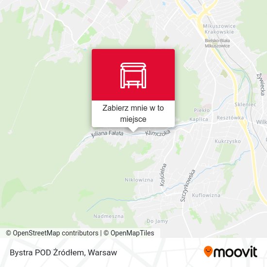 Mapa Bystra POD Żródłem