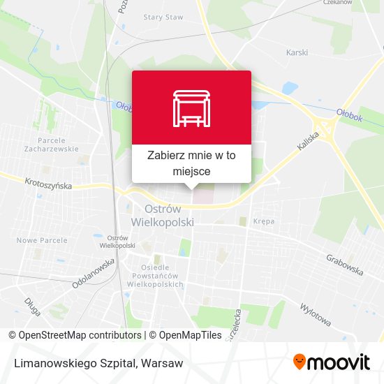 Mapa Limanowskiego Szpital