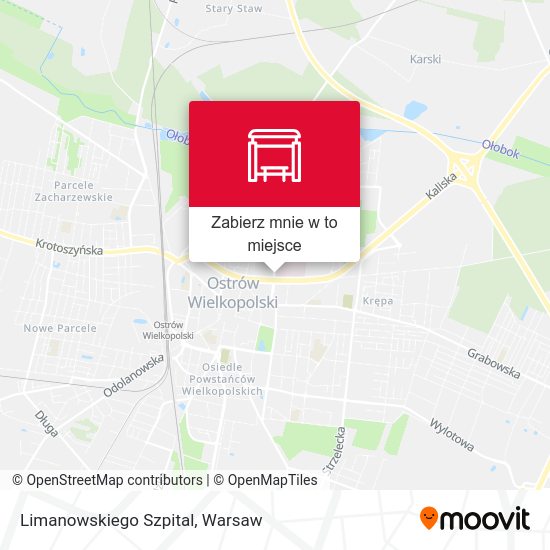 Mapa Limanowskiego Szpital