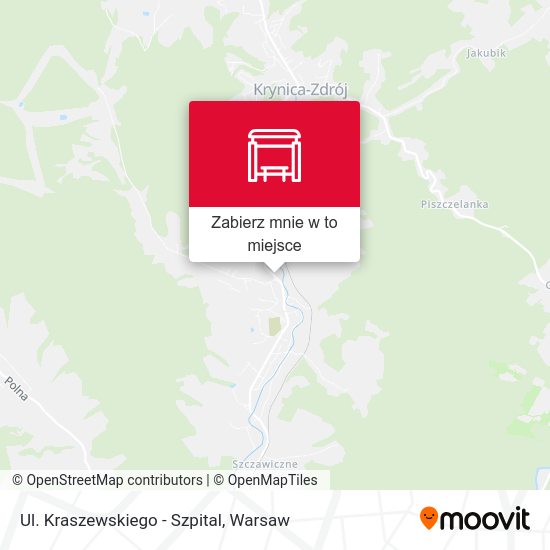 Mapa Ul. Kraszewskiego - Szpital