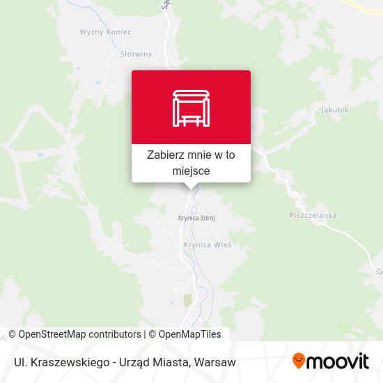 Mapa Ul. Kraszewskiego - Urząd Miasta