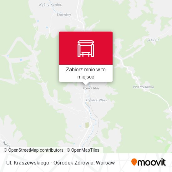 Mapa Ul. Kraszewskiego - Ośrodek Zdrowia