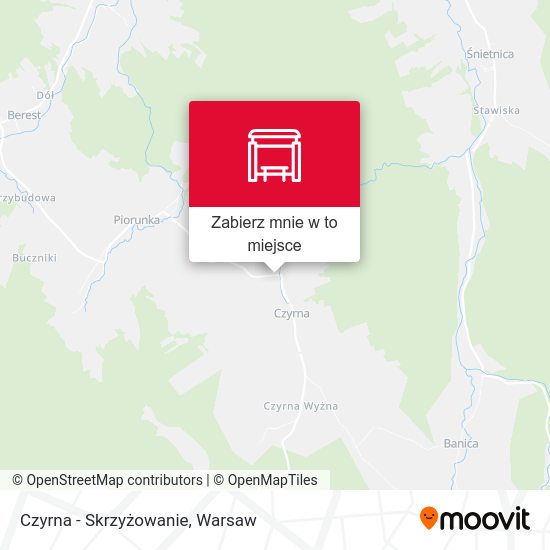 Mapa Czyrna - Skrzyżowanie