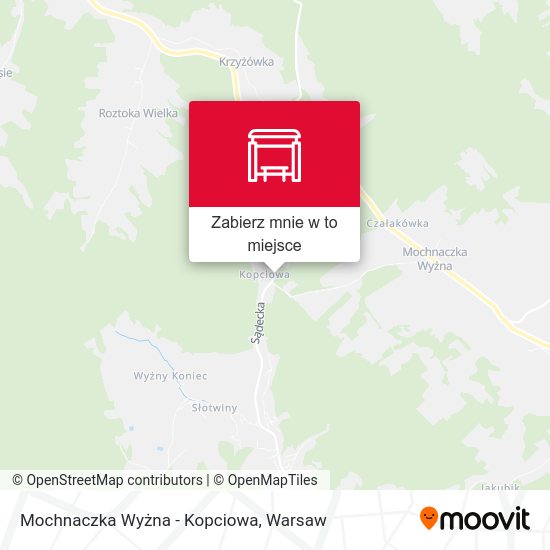 Mapa Mochnaczka Wyżna - Kopciowa