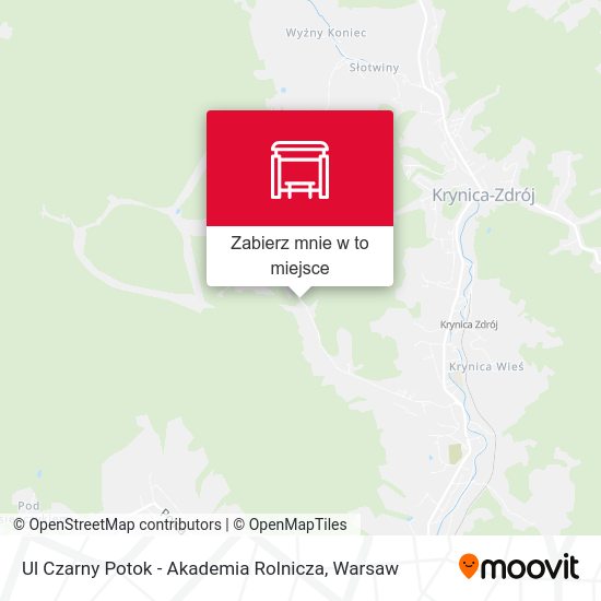 Mapa Ul  Czarny Potok - Akademia Rolnicza