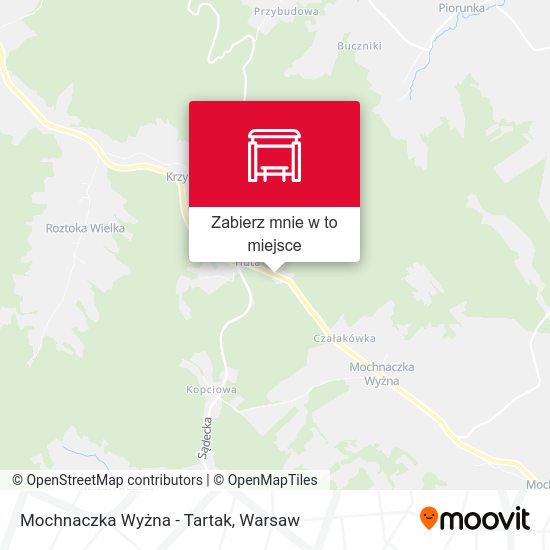 Mapa Mochnaczka Wyżna - Tartak