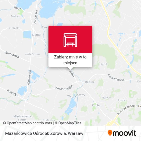 Mapa Mazańcowice Ośrodek Zdrowia