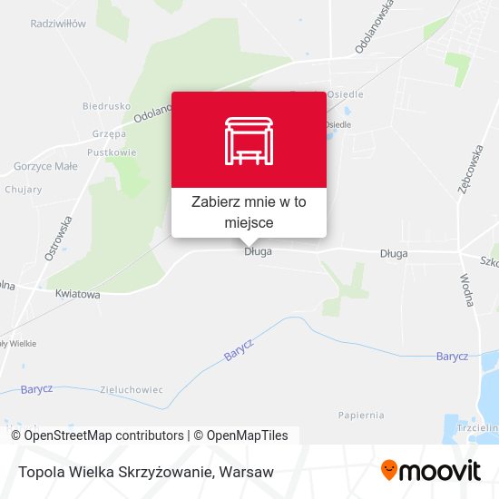 Mapa Topola Wielka Skrzyżowanie