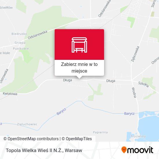 Mapa Topola Wielka Wieś II N.Ż.