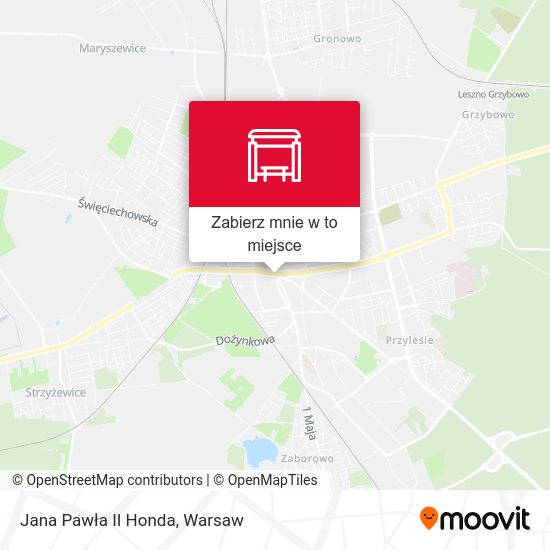 Mapa Jana Pawła II Honda