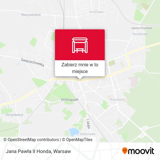 Mapa Jana Pawła II Honda