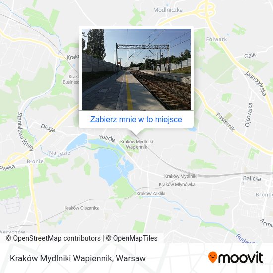 Mapa Kraków Mydlniki Wapiennik