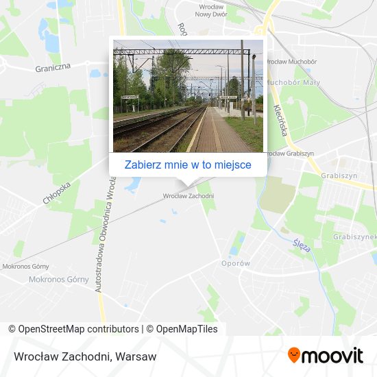 Mapa Wrocław Zachodni