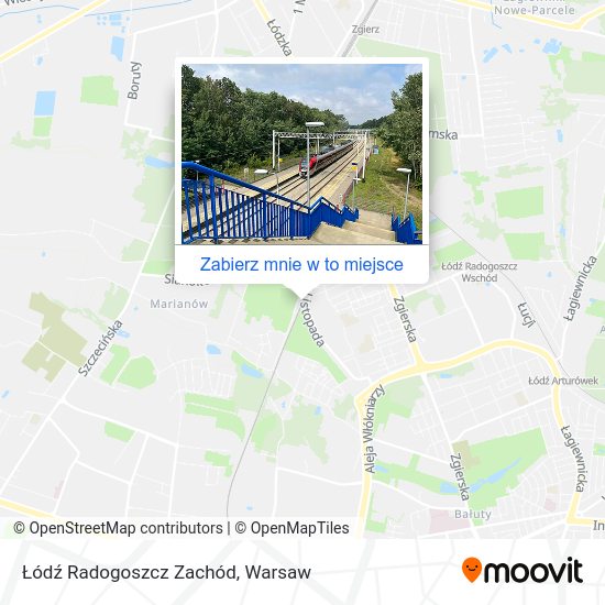 Mapa Łódź Radogoszcz Zachód