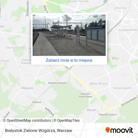 Mapa Białystok Zielone Wzgórza