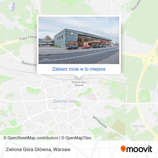 Mapa Zielona Góra Główna