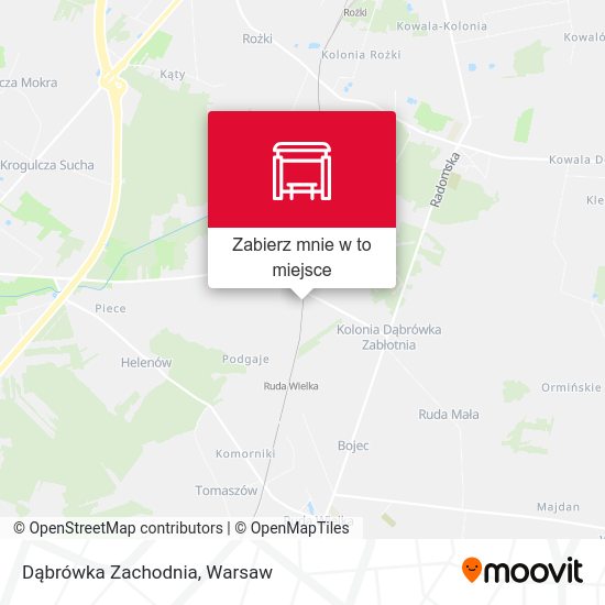 Mapa Dąbrówka Zachodnia