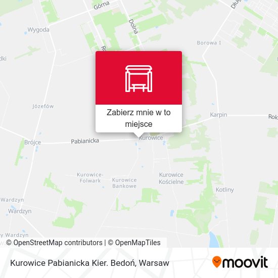 Mapa Kurowice Pabianicka Kier. Bedoń