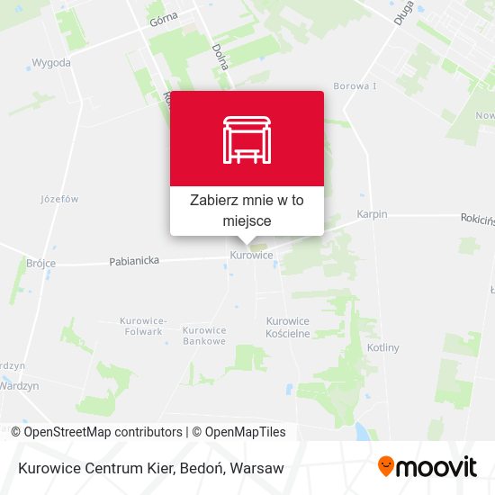 Mapa Kurowice Centrum Kier, Bedoń