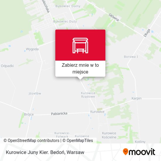 Mapa Kurowice Juny Kier. Bedoń