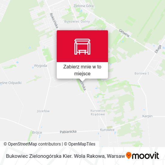 Mapa Bukowiec Zielonogórska Kier. Wola Rakowa