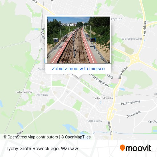 Mapa Tychy Grota Roweckiego