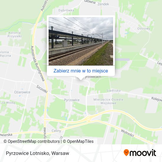 Mapa Pyrzowice Lotnisko