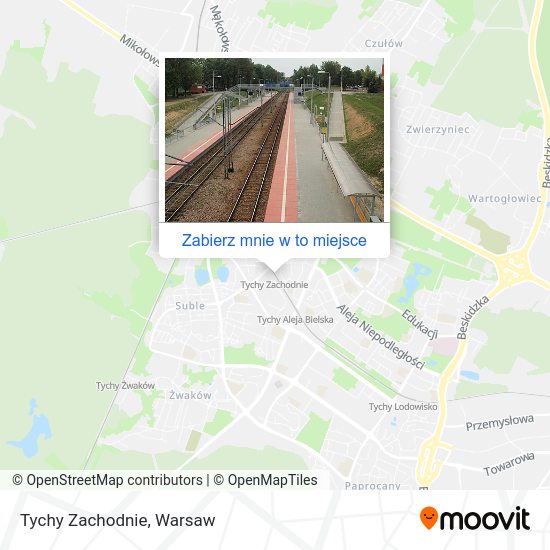 Mapa Tychy Zachodnie