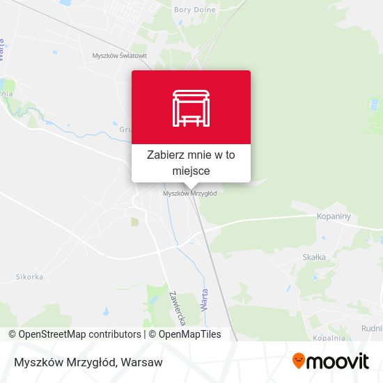 Mapa Myszków Mrzygłód