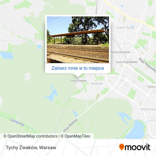 Mapa Tychy Żwaków