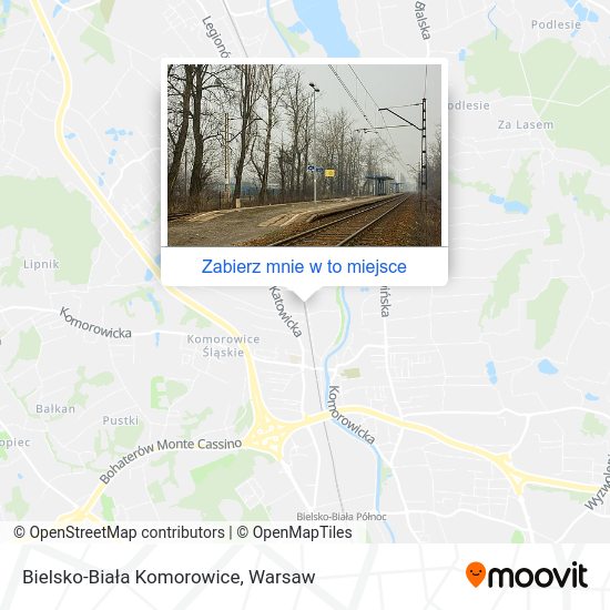 Mapa Bielsko-Biała Komorowice