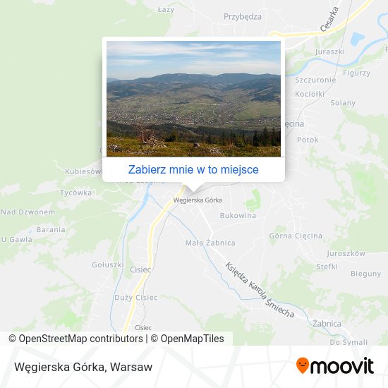 Mapa Węgierska Górka