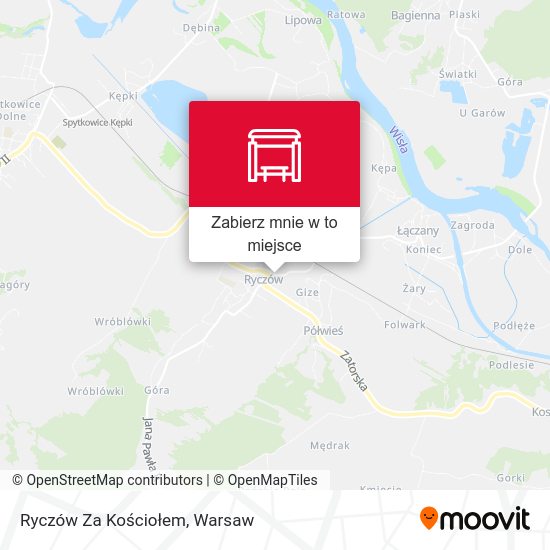 Mapa Ryczów Za Kościołem