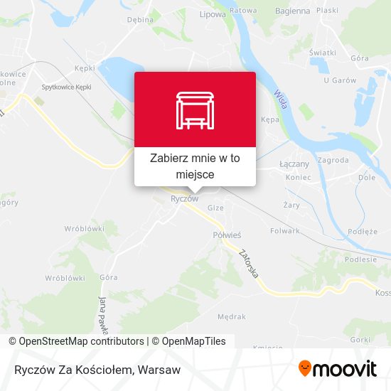 Mapa Ryczów Za Kościołem