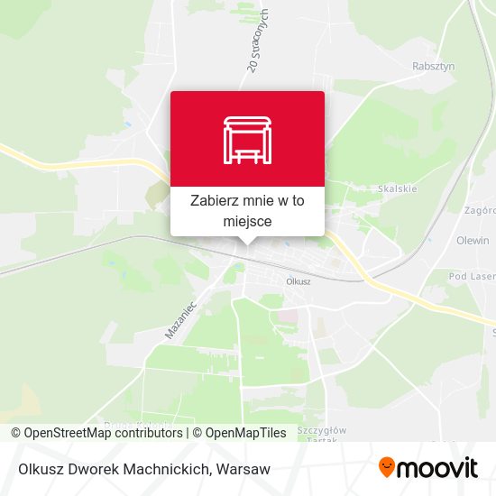 Mapa Olkusz Dworek Machnickich