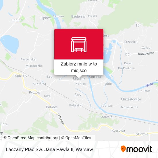 Mapa Łączany Plac Św. Jana Pawła II