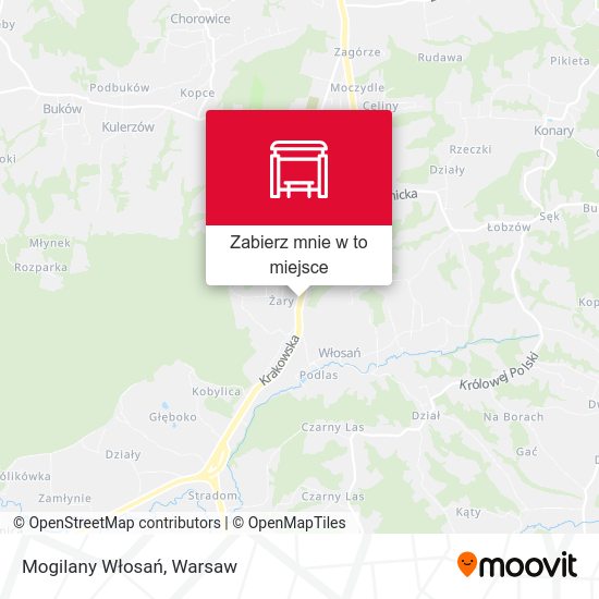 Mapa Mogilany Włosań