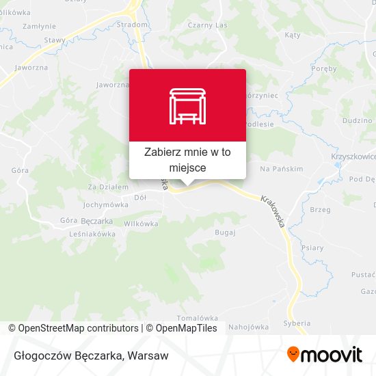 Mapa Głogoczów Bęczarka