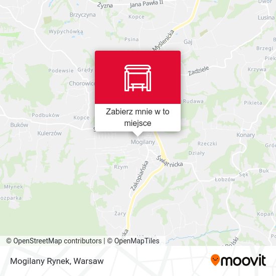 Mapa Mogilany Rynek