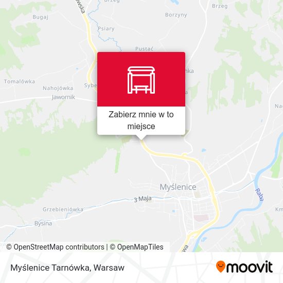 Mapa Myślenice Tarnówka