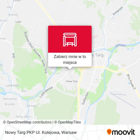 Mapa Nowy Targ PKP Ul. Kolejowa