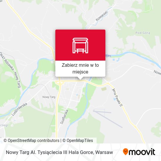 Mapa Nowy Targ Al. Tysiąclecia III Hala Gorce